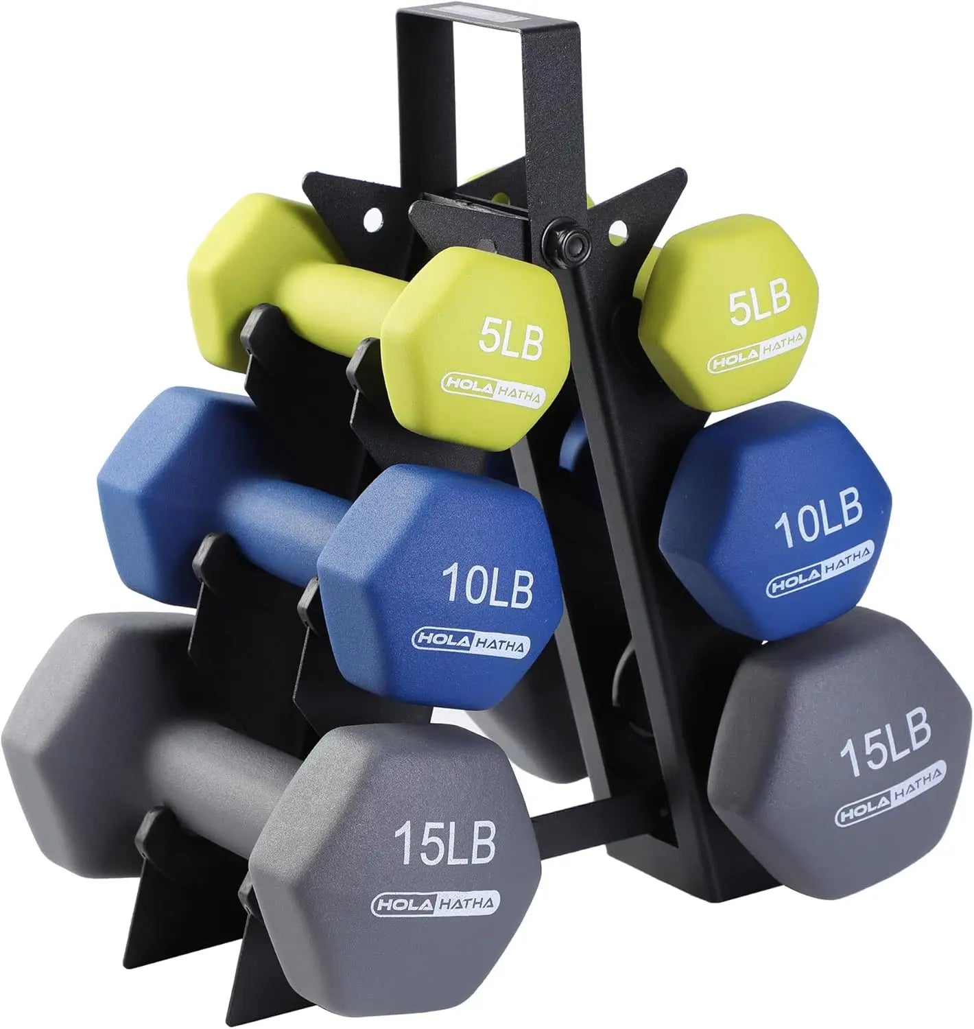 Neoprene Dumbbell Set With Rack For Home Weight Training