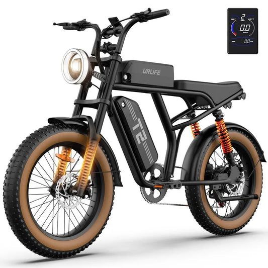 Peak 1500W Electric Mountain Bike with 48V 15.6Ah Removable Battery, 28MPH 100 Mile Range, 20" X 4" fat Tire E-bike