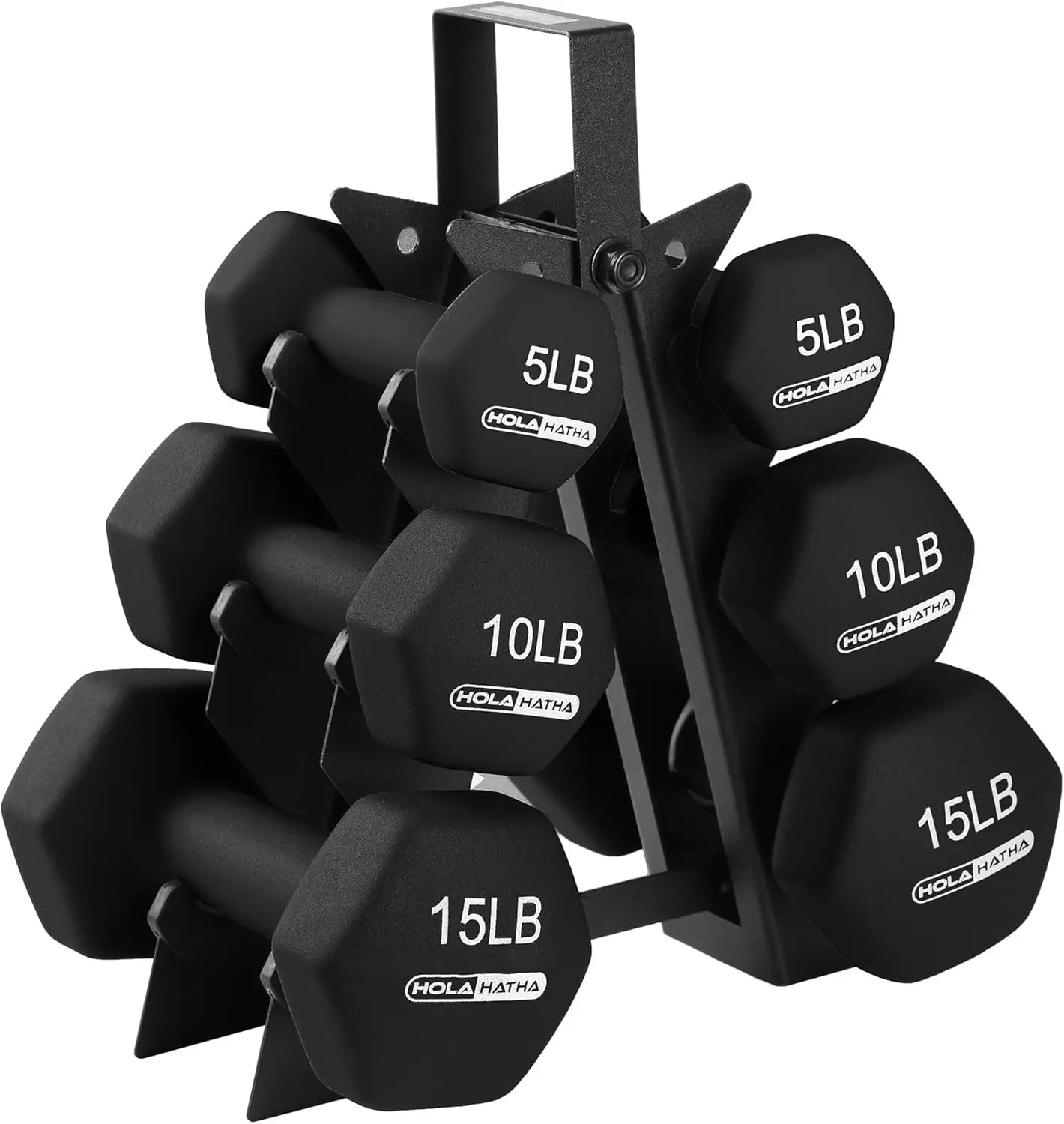 Neoprene Dumbbell Set With Rack For Home Weight Training