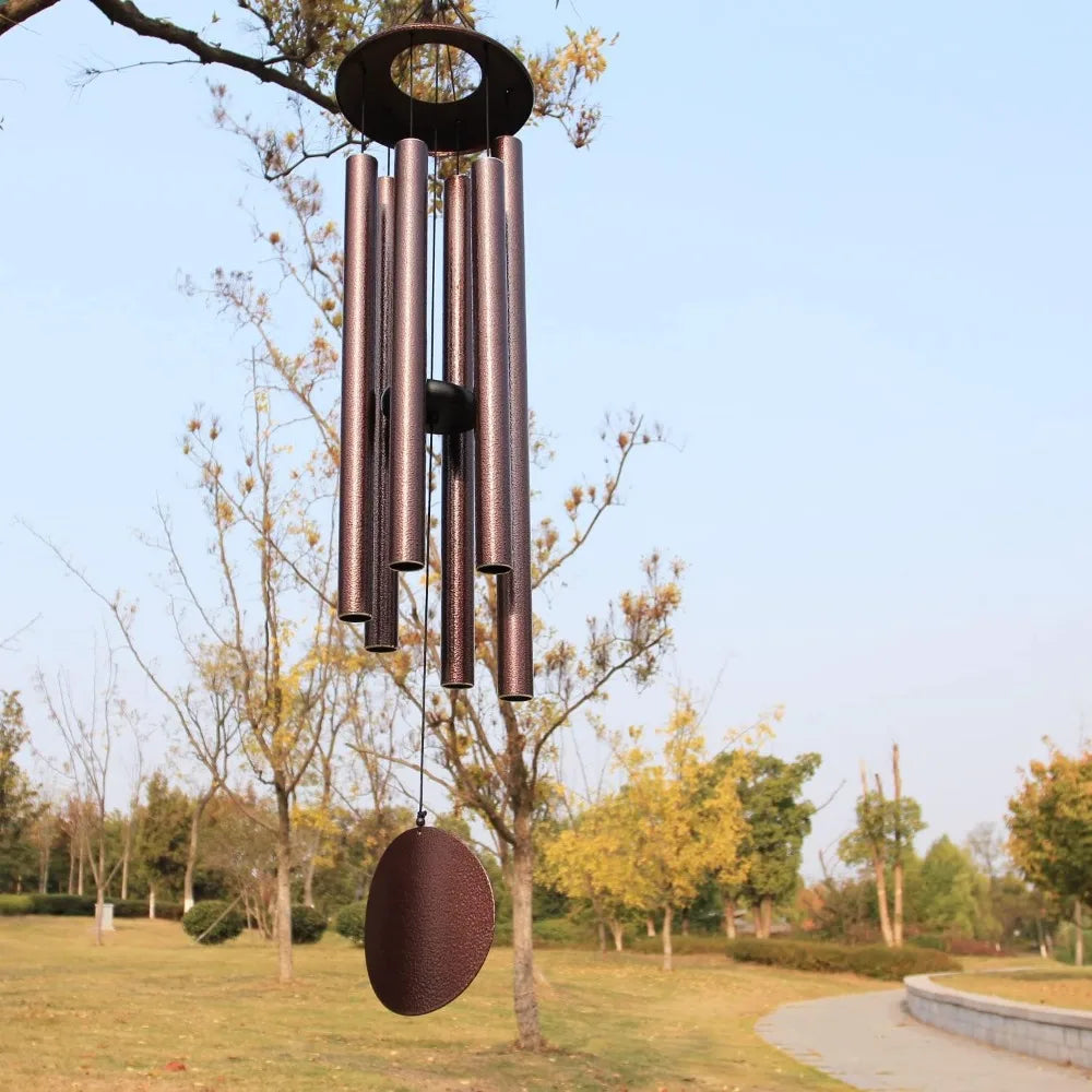 elegant outdoor wind chimes: 45" deep-toned memorial for loved ones