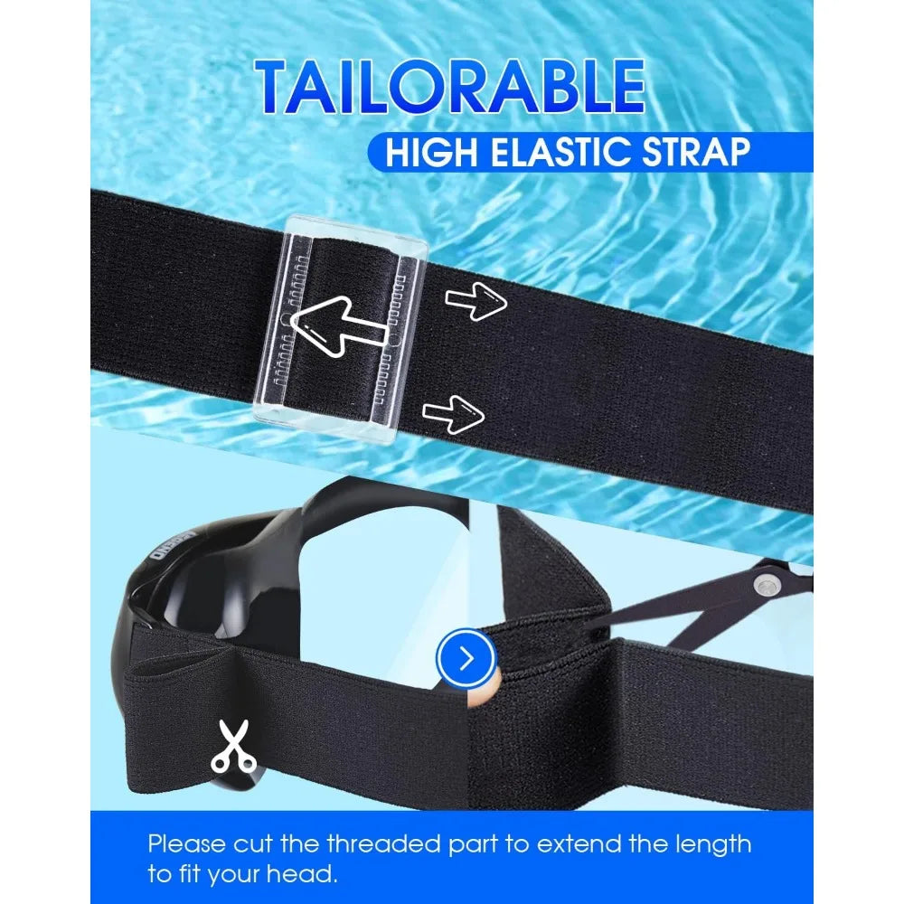 Swimming Goggles Snorkeling Mask Anti Fog Adjustable Strap