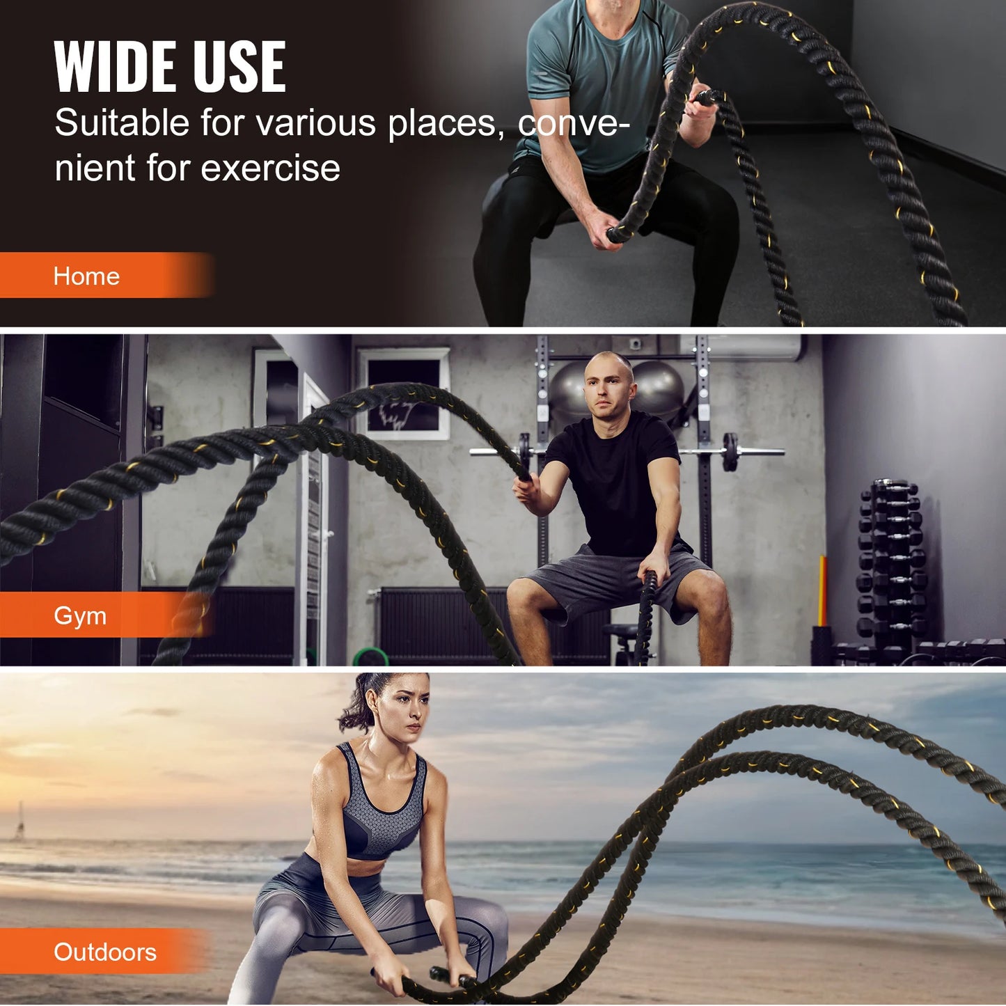 SucceBuy Battle Rope Training Home Gym And Core Strength