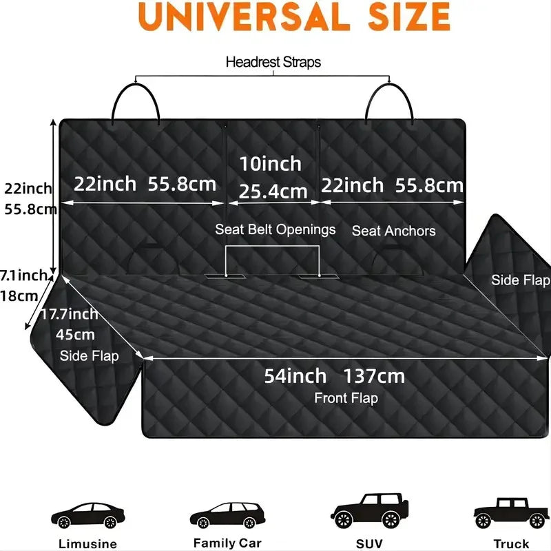 Breed Waterproof Dog Car Seat Cover Hammock For Travel
