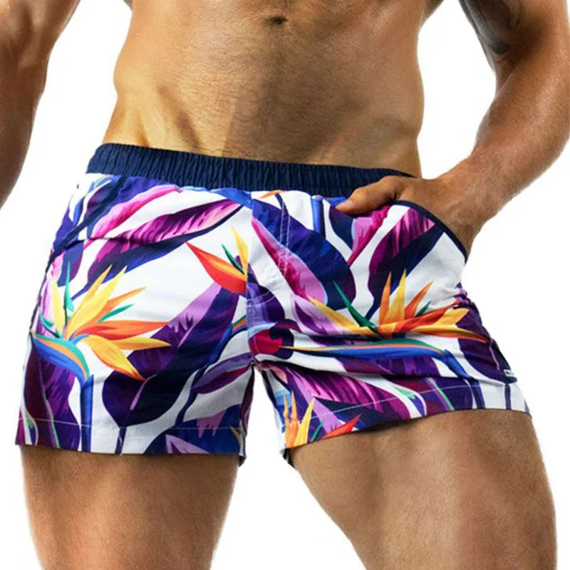 New Running Shorts Men Swimwear Men Swimsuit 2025 Swimming Trunks Short Quick-drying Sexy Mens exy Mens Swim Briefs Beach Shorts
