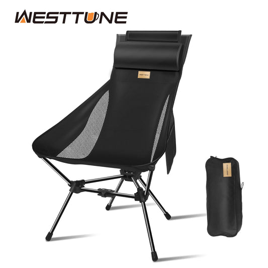 WestTune Folding Camping Chairs With Headrest And Storage Bag Lightweight For Outdoor Camping Hiking Travel Beach Sports