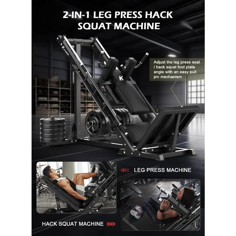 YTYINH Leg Press Hack Squat Machine Professional Adjustable