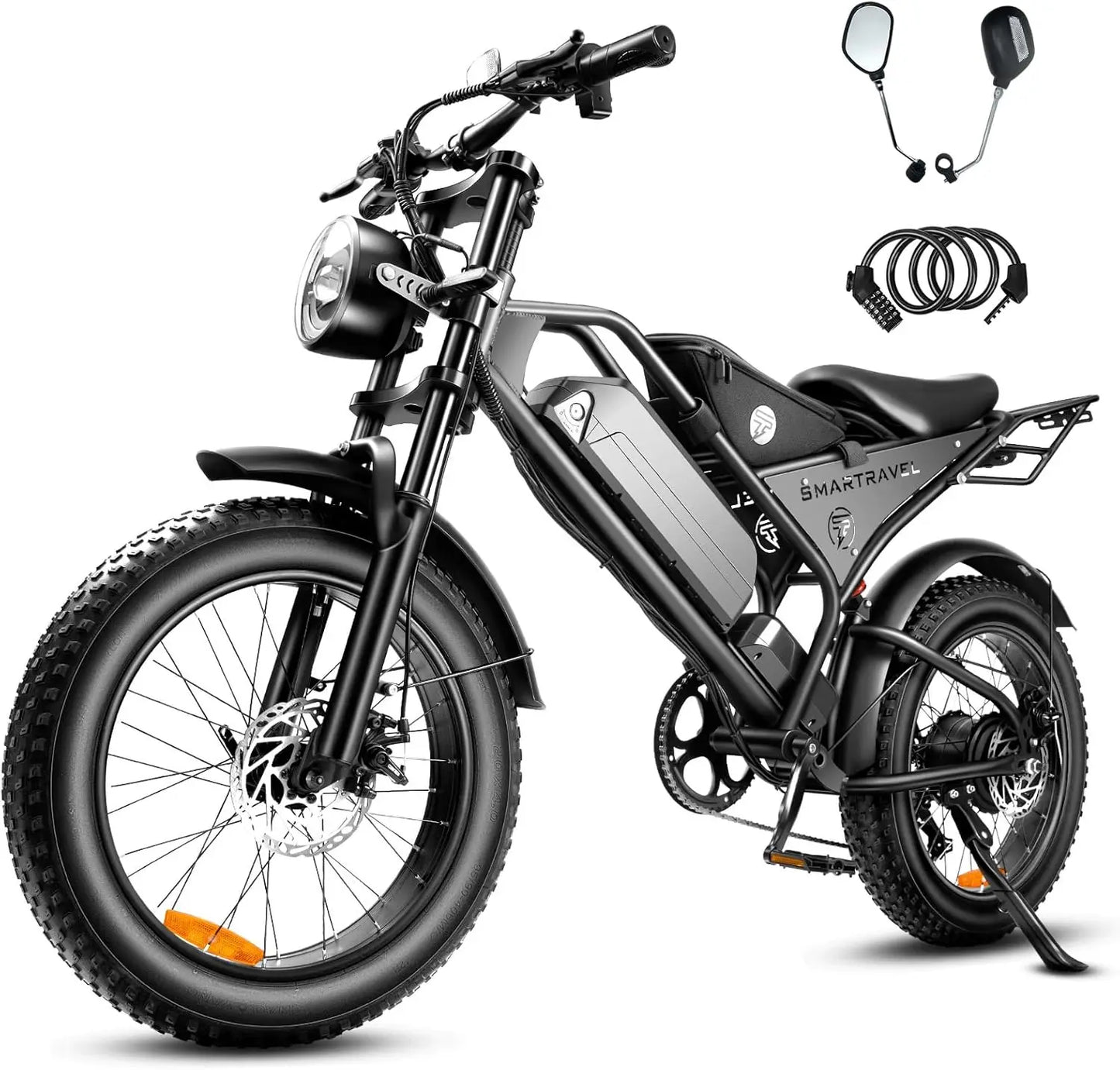 48V 1000W 28mph Electric Bicycle 24miles 15ah Removable Battery 3 modes Electric Bike 20 inch Fat Tire Mountain Off-road E-bike