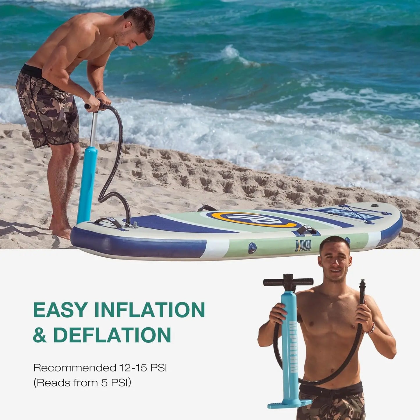 UOSU Inflatable Paddle Board With Stable Wing And Gear