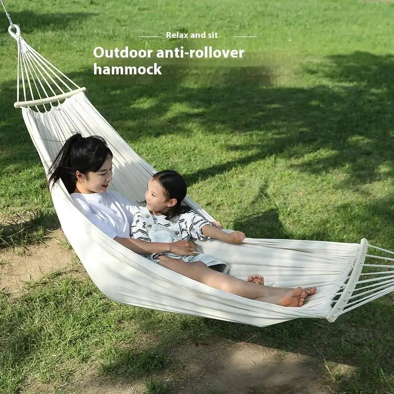 Anti Rollover Hammock 1 People Travel Beach Portable Rest Hanging Bed Chair Outdoor Camping Hammock With Storage Bag