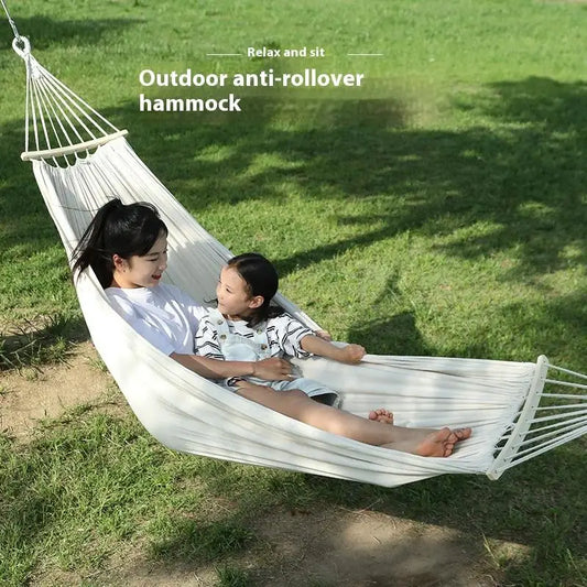 Anti Rollover Hammock 1 People Travel Beach Portable Rest Hanging Bed Chair Outdoor Camping Hammock With Storage Bag