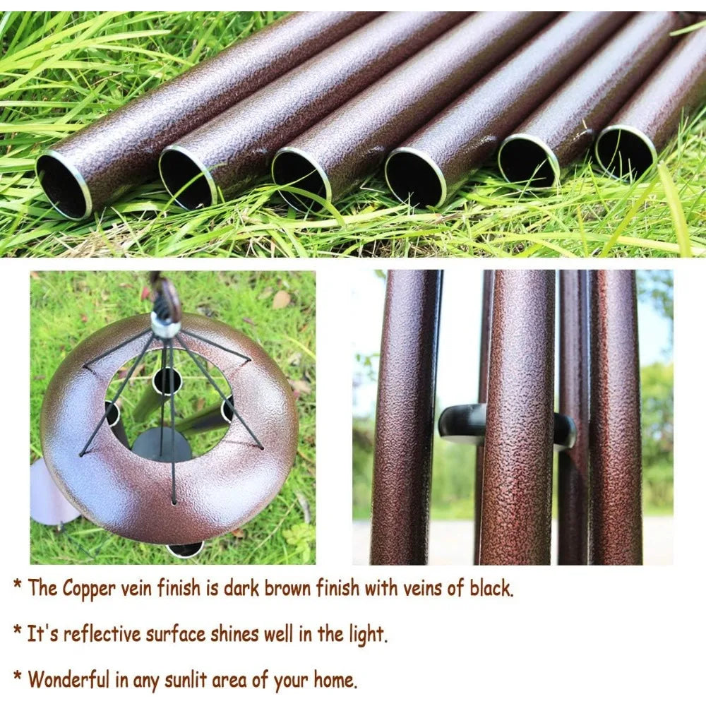 elegant outdoor wind chimes: 45" deep-toned memorial for loved ones