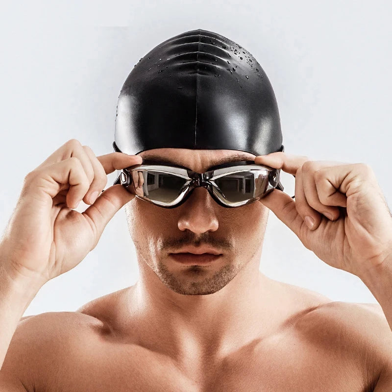 Men Waterproof Swim Shorts With Goggles Ear Plugs Cap Case
