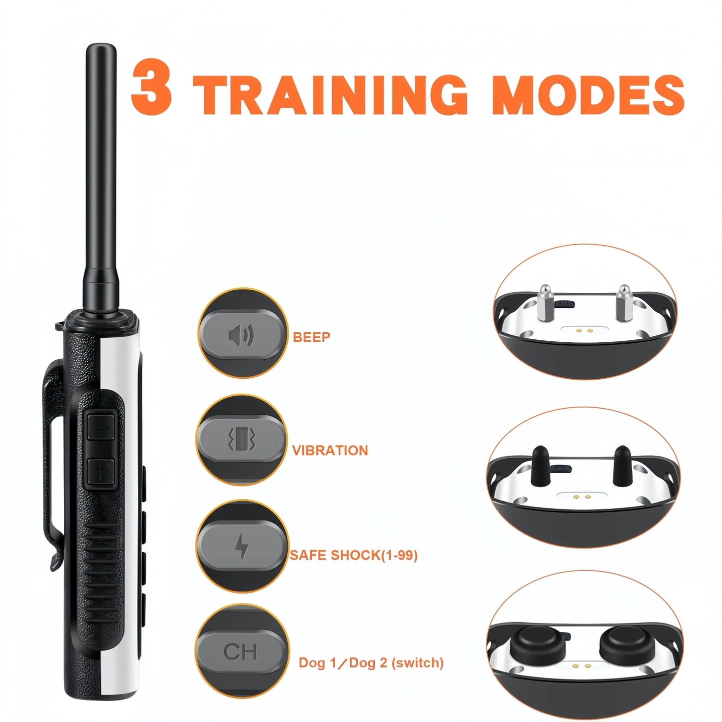YHLC 3500Ft Digital Dog Training Collar Waterproof Remote