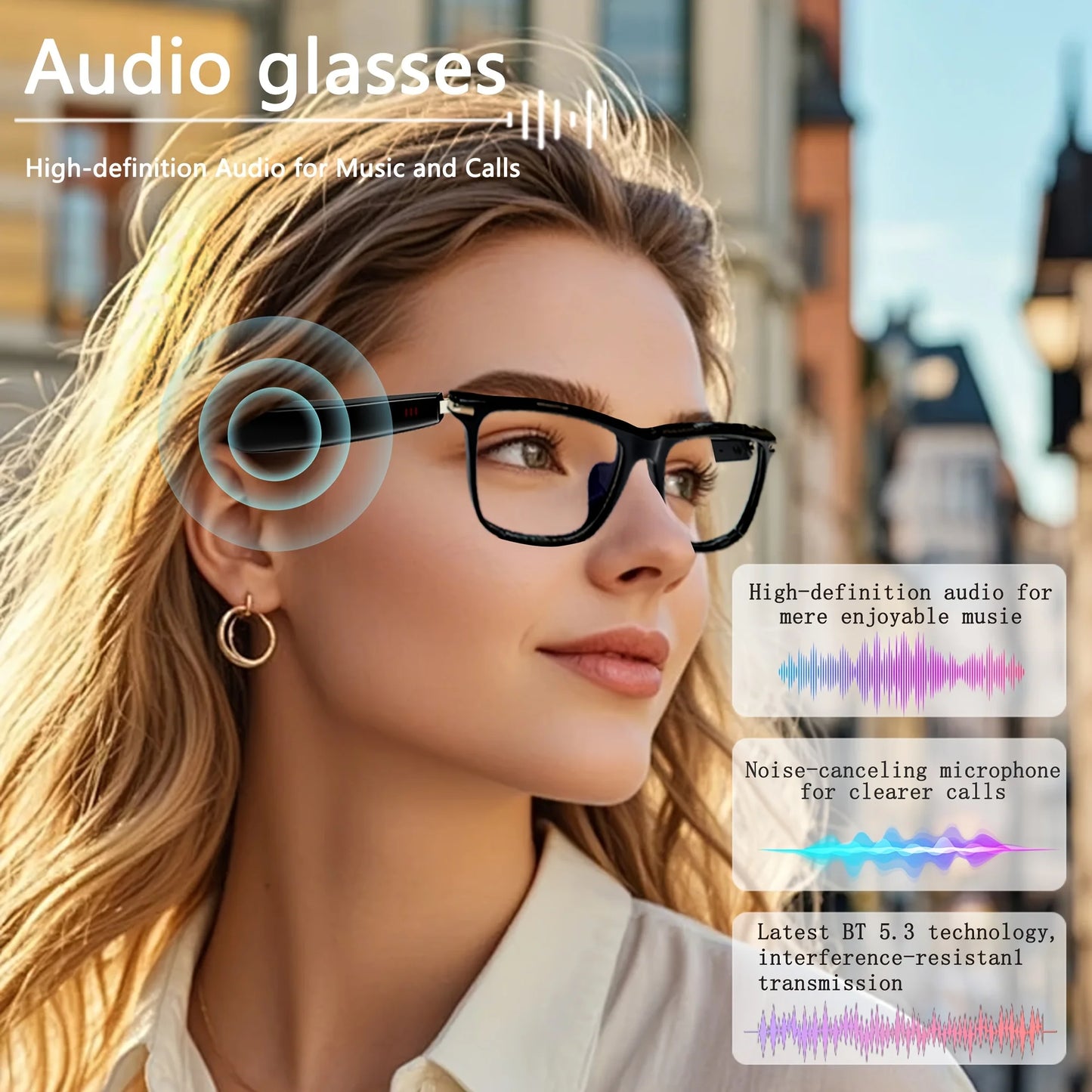 Giinova AI Translation Smart Glasses RealTime 160 Languages
