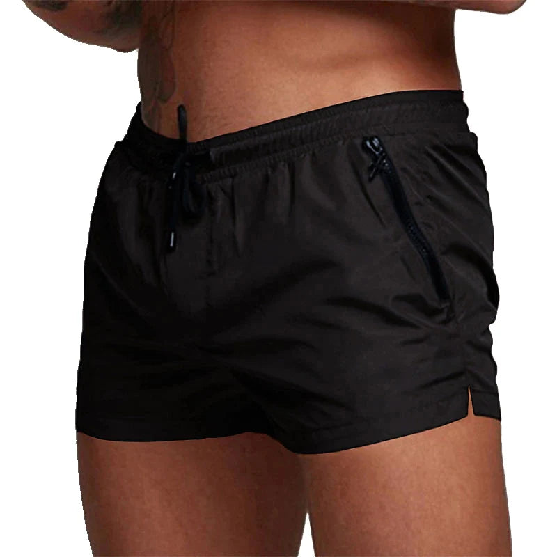 HooThreads Mens Swim Trunks With Zipper Pockets Quick Dry