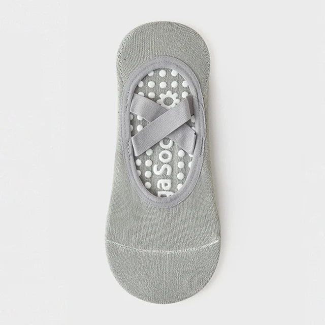 Breathable Towel Bottom Yoga Socks Women Silicone Non Slip Bandage Pilates Sock Ladies Ballet Dance Fitness Cotton Socks