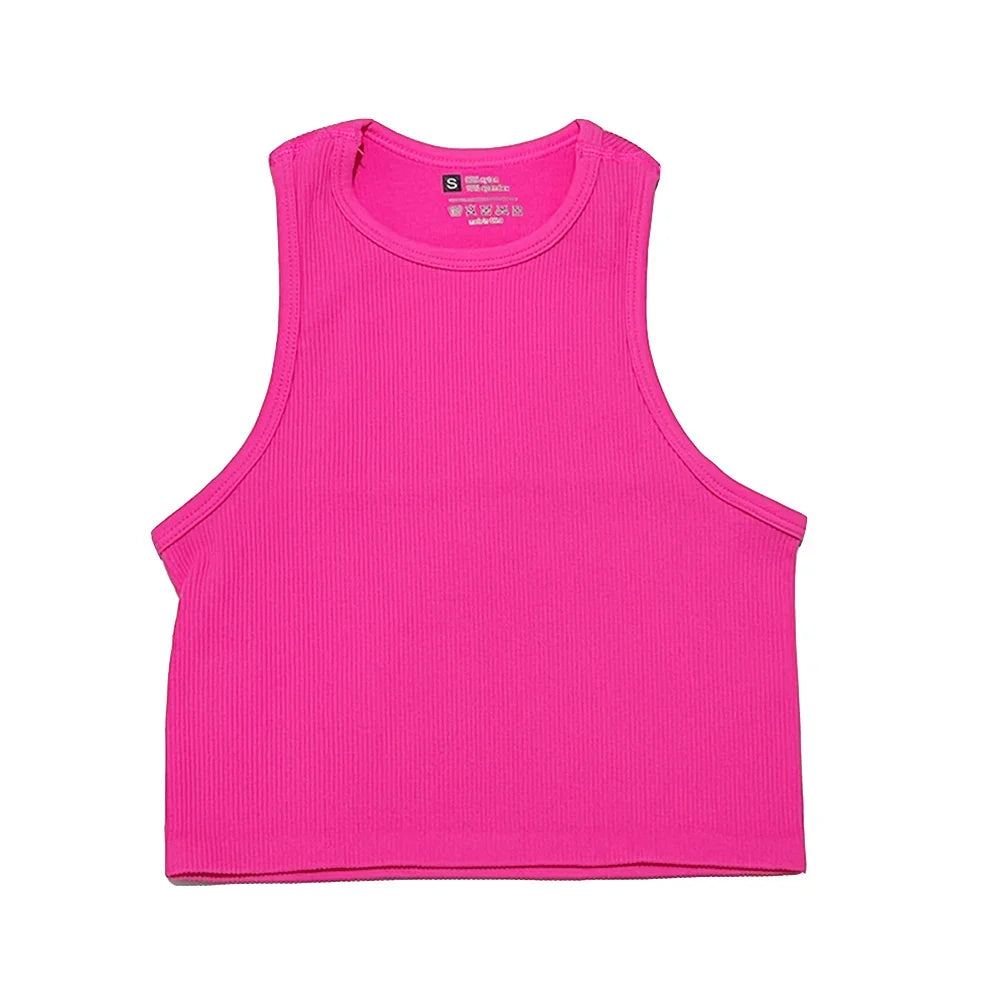 Women Yoga Vest Great Elasticity Gym Sports Crop Tops Fitness Workout Shirts Streetwear Tank Tops Wholesale