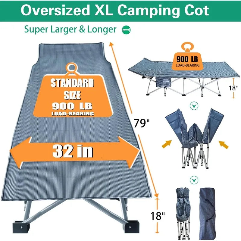 YTYIN Camping Cot With Mattress Foldable For Adults