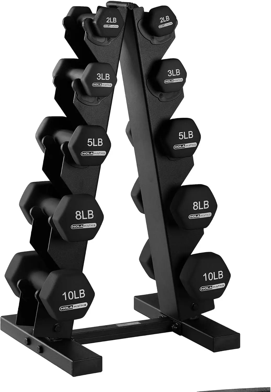 Neoprene Dumbbell Set With Rack For Home Weight Training