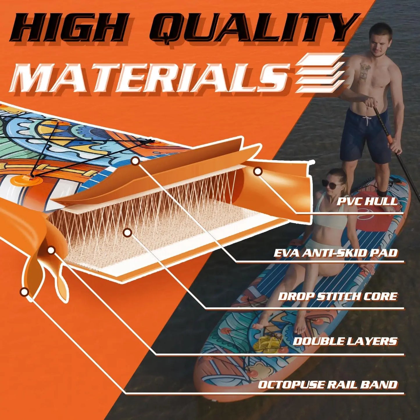 Spatium Inflatable Paddle Board, Stand Up Paddle Board, Suo Board with Premium Sup Accessories, Paddle Board For Adult