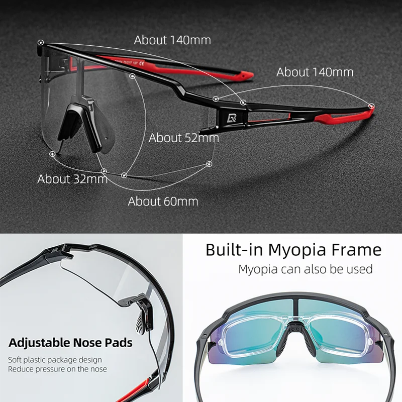 ROCKBROS Photochromic Cycling Glasses UV Protection Eyewear