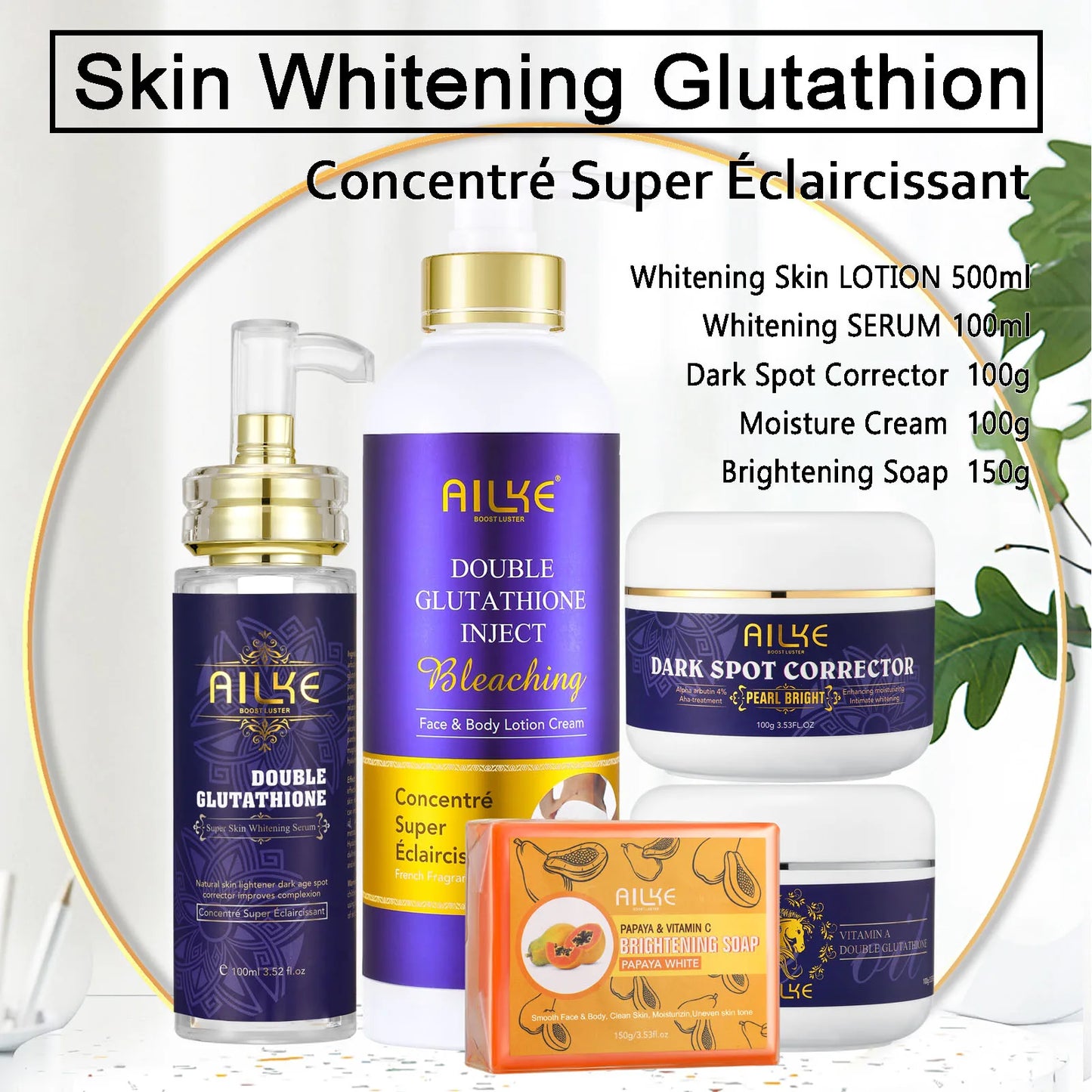 AILKE Glutathione Whitening Range For Radiant Bright Skin