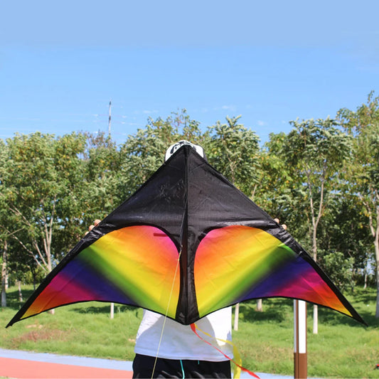 2x3m Tail Big Triangle Kite Easy To Fly Large Kite Toy with Wire Board Primary Stunt Kite Enhance Coordination for Boys Girls