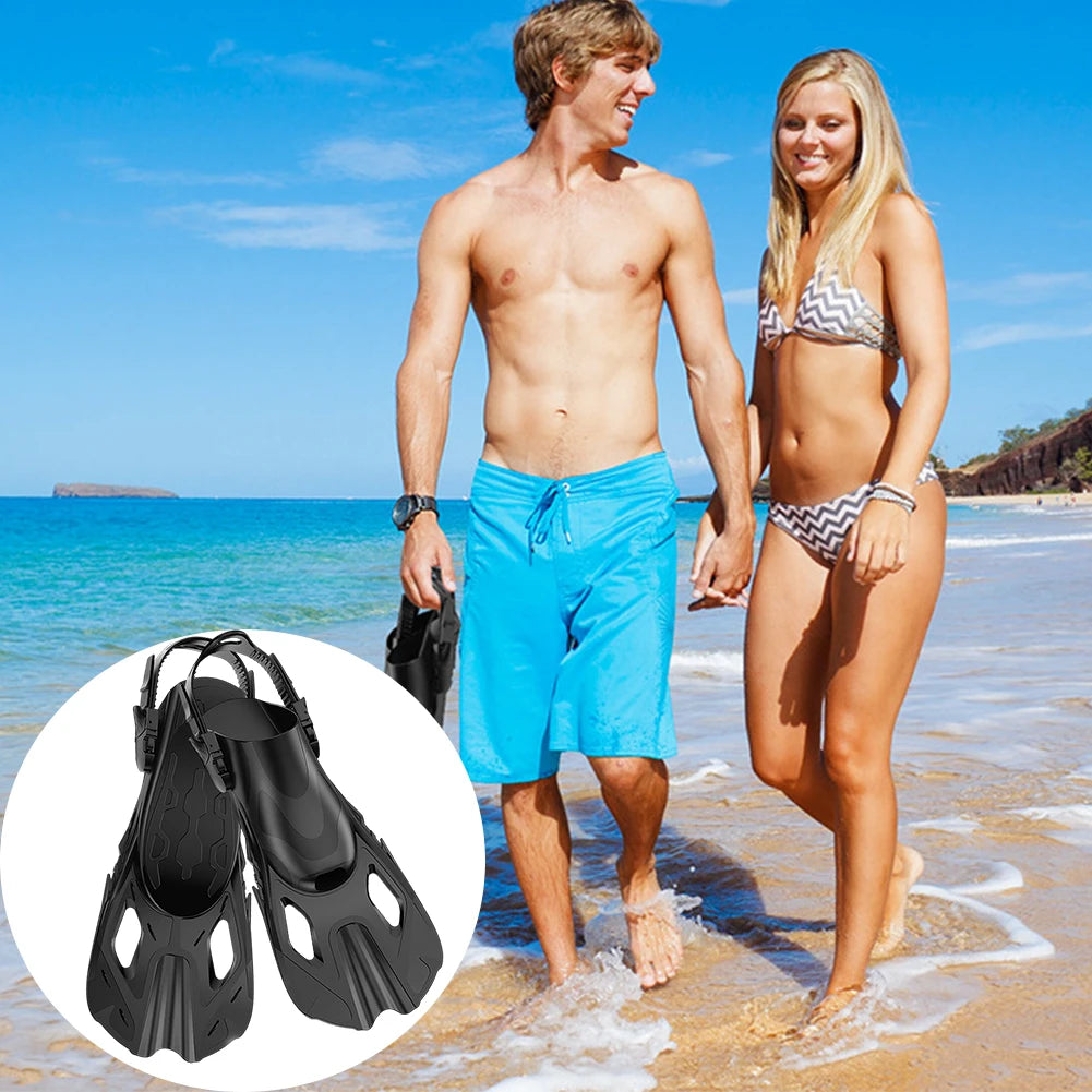 Shunmaii Open Heel Snorkel Fins Non Slip Flippers For Diving