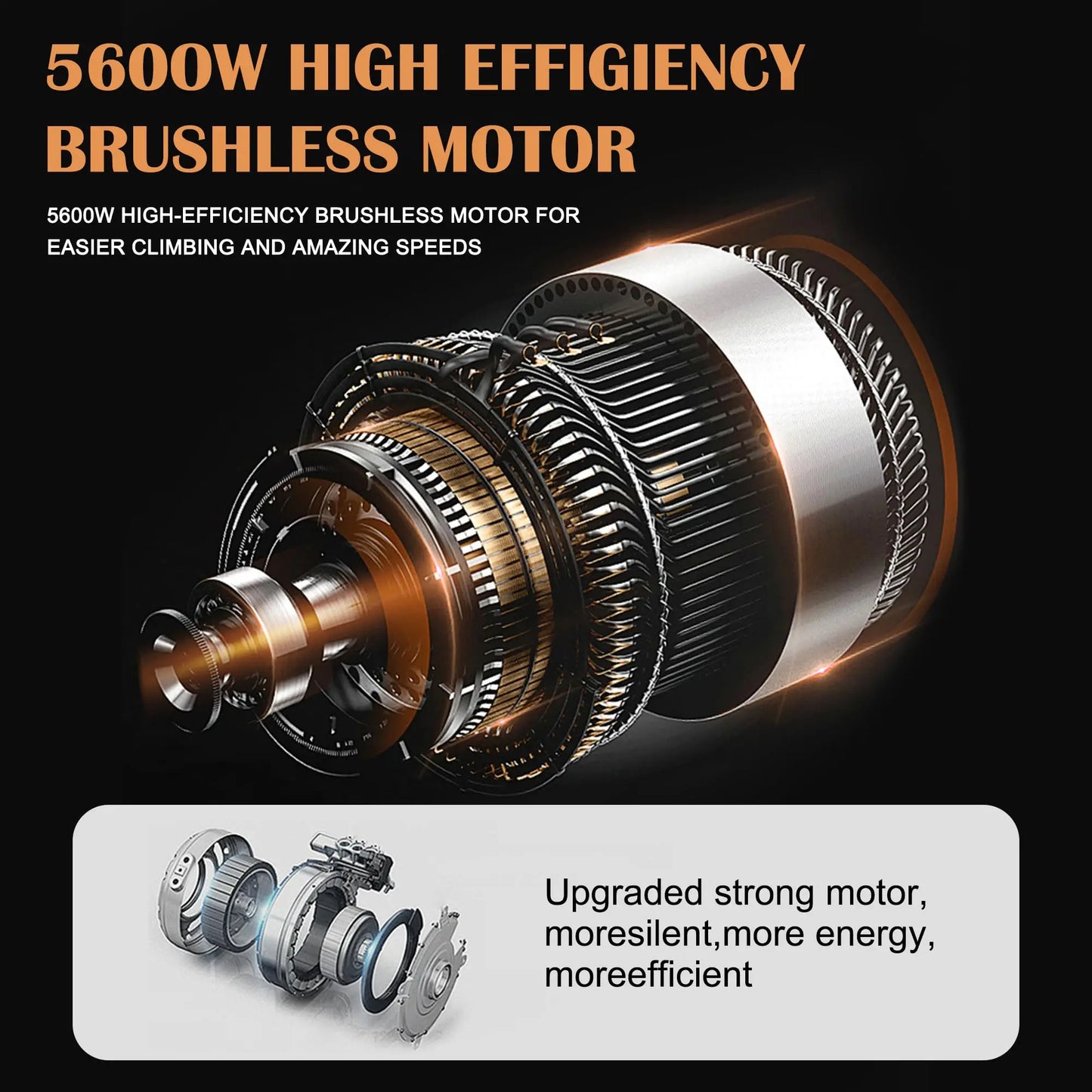 GT08 5600W Adult Electric Scooter Dual Motor Top Speed 50MPH,60V27AH, 11-inch Off-Road Tires Sport Folding eScooter with Seat