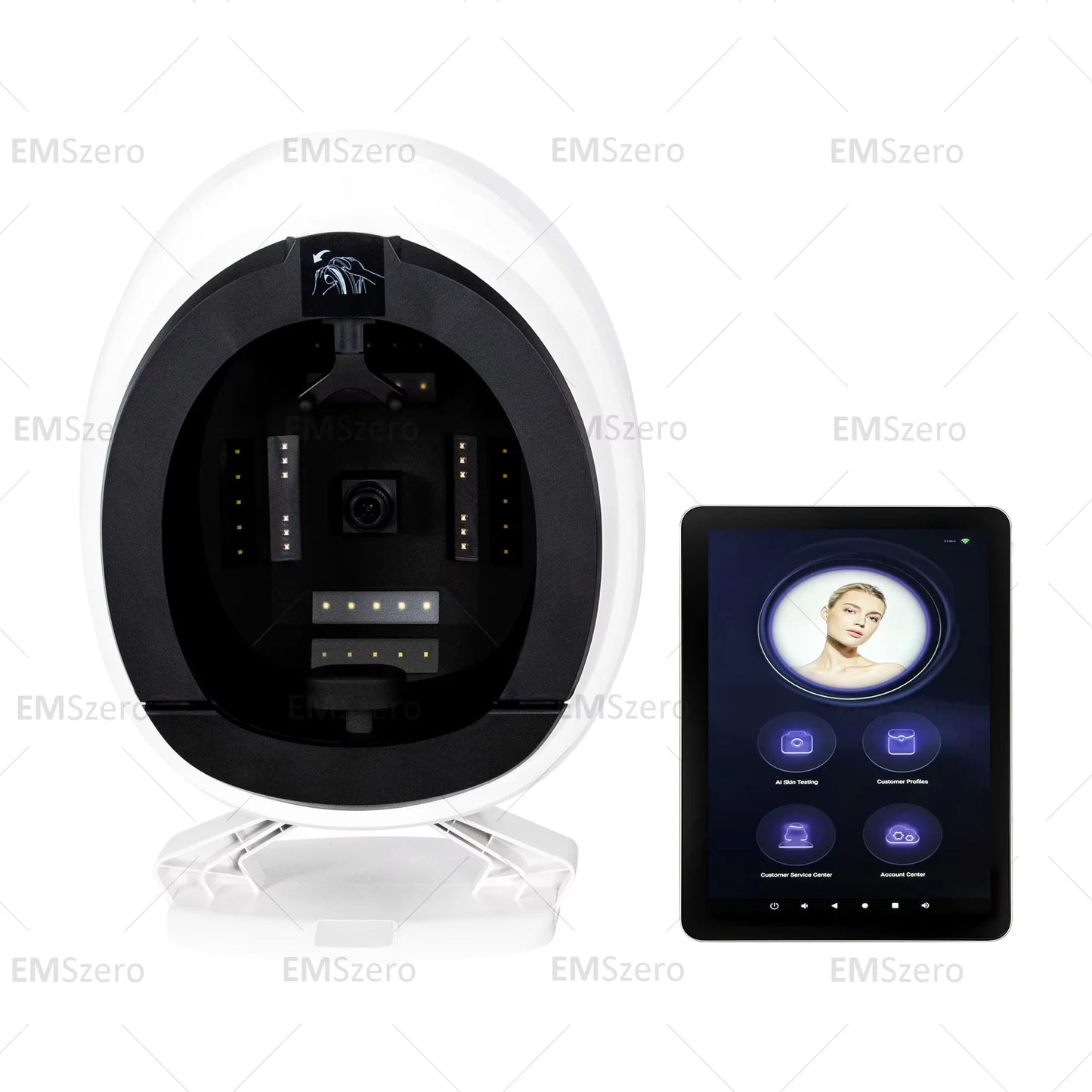 Emszero AISIA Q1 3D AI Facial Skin Analyzer 8 Spectrum