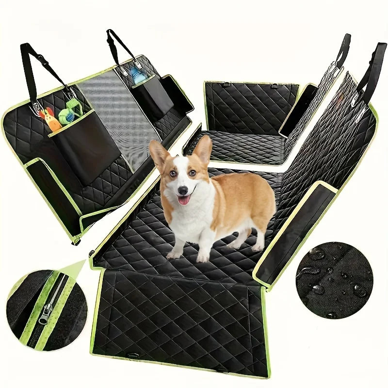 6 In 1 Pet Rear Seat Car Cushion For Dogs Machine Washable Waterproof And Stain Resistant Travel Accessory