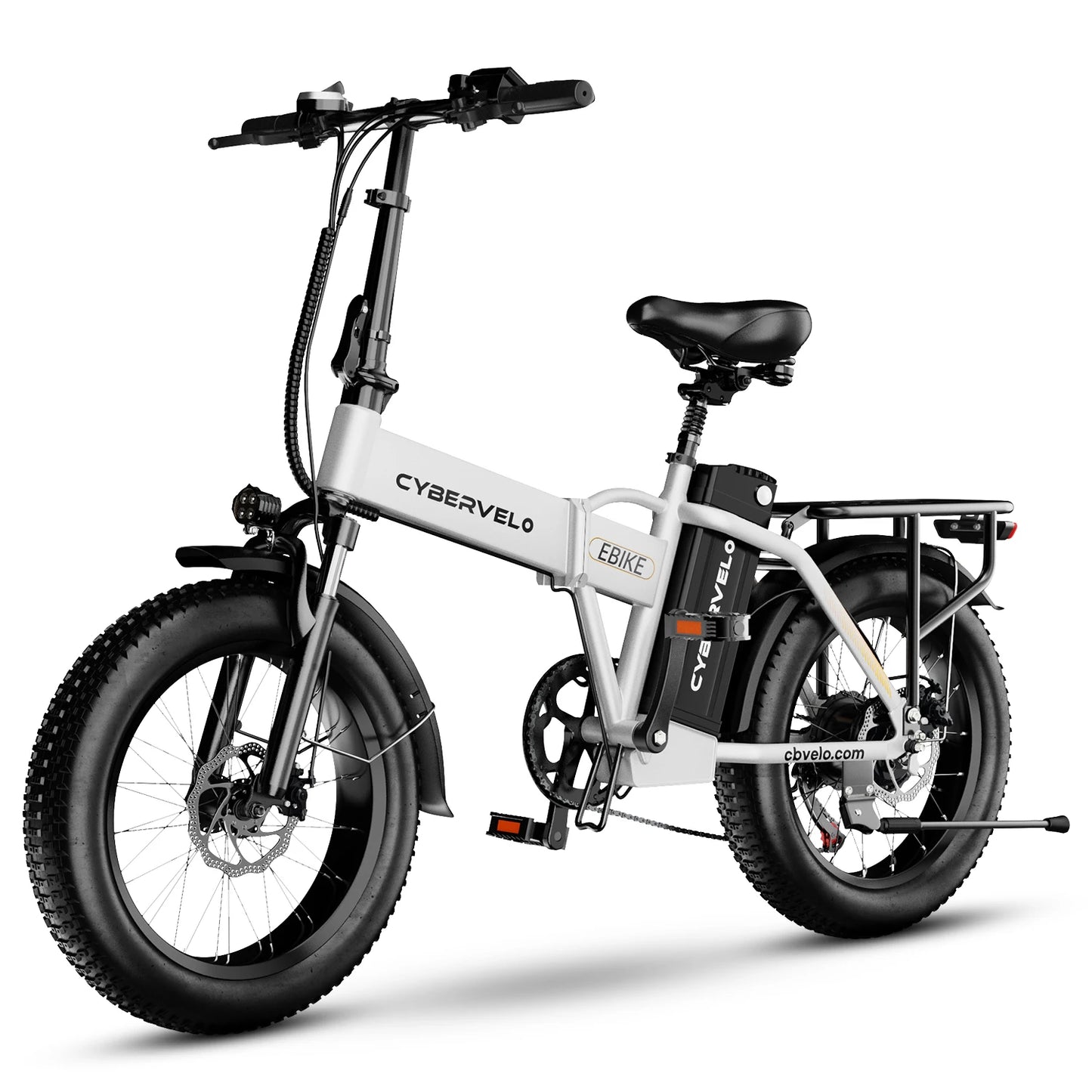 48V 20.8AH Removable Battery EBike,28+MPH,1000W Folding Electric Bike,80 Miles Max Range Electric Bike for Adults, 20" Fat Tire