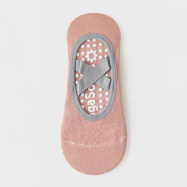 Breathable Towel Bottom Yoga Socks Women Silicone Non Slip Bandage Pilates Sock Ladies Ballet Dance Fitness Cotton Socks