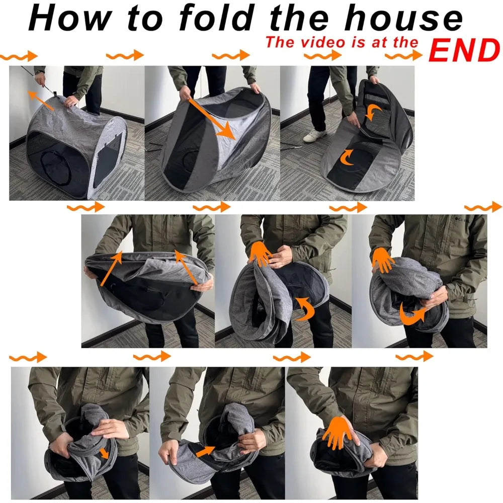 Hign-concerned Portable Cat Playpen Foldable Enclosure Tent