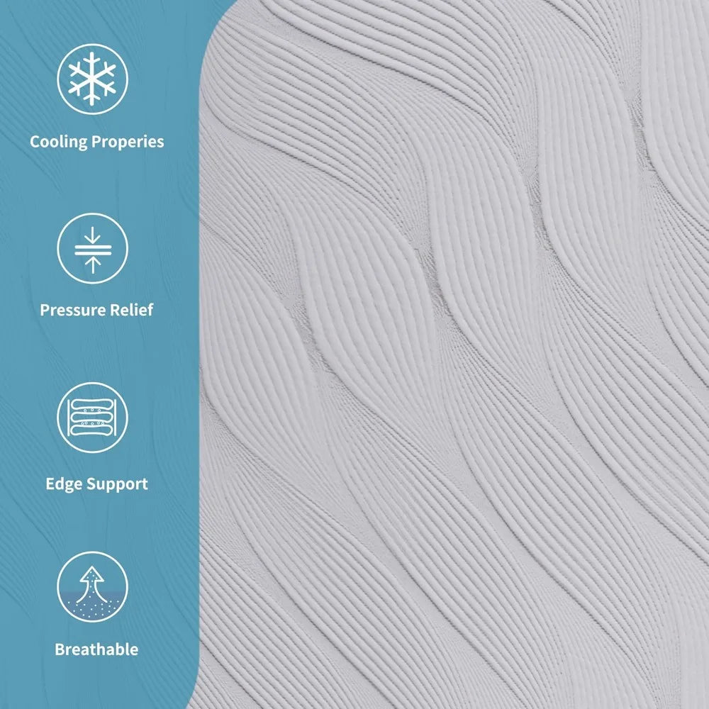 RV Mattress - 10" Memory Foam RV Mattress, Shock-Absorbing and Pressure-Relieving, for RVs, Campers & Trailers