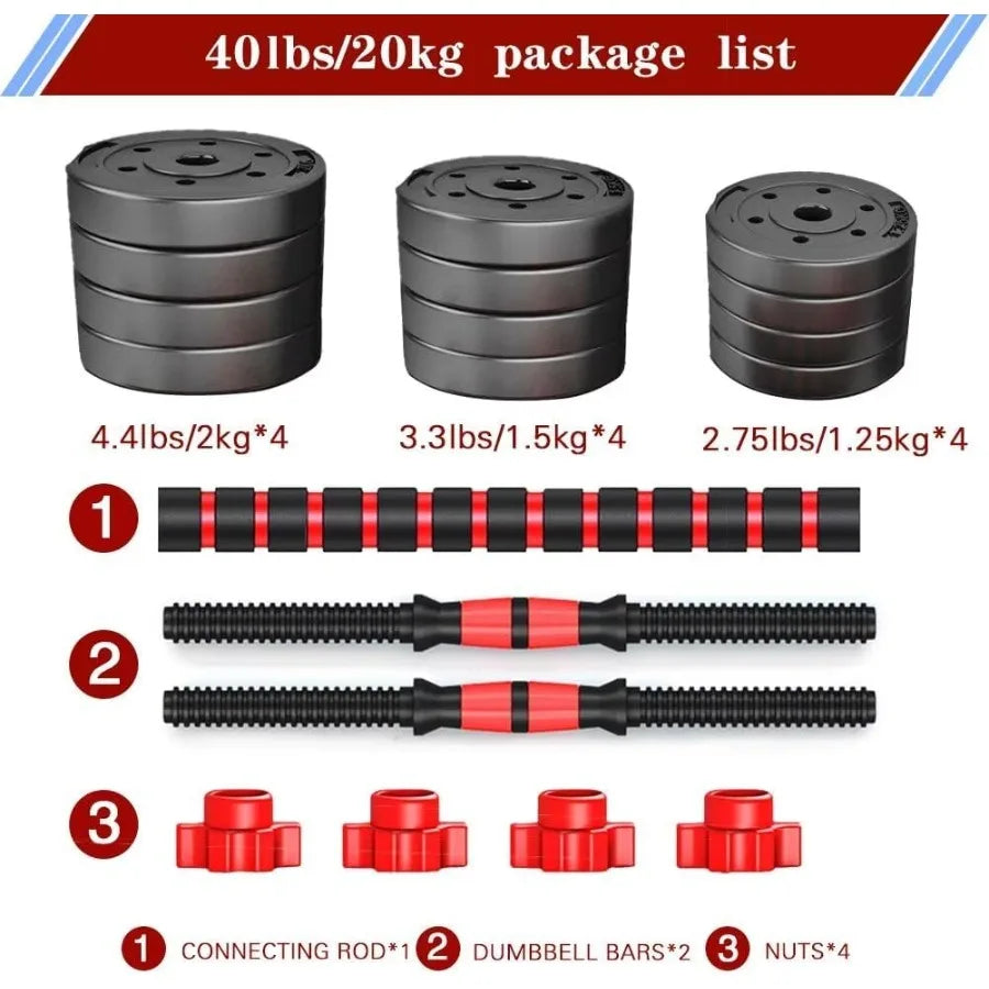 Hign-concerned Adjustable Dumbbell Set Free Weights