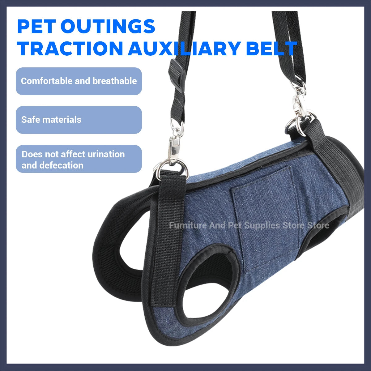 ZhejiangDog Traction Vest Dog Harness With Beauty Hammock