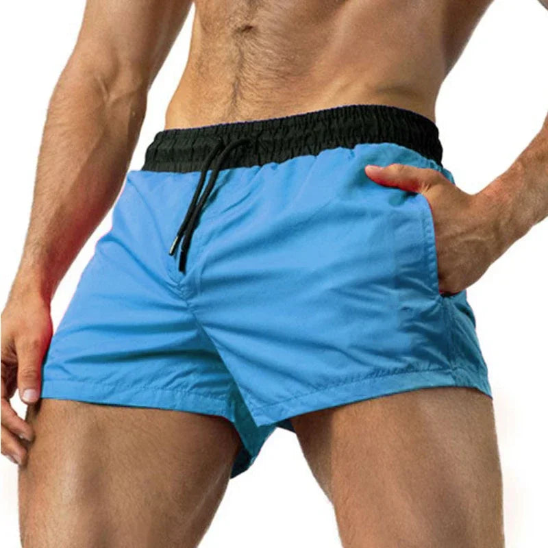 New Running Shorts Men Swimwear Men Swimsuit 2025 Swimming Trunks Short Quick-drying Sexy Mens exy Mens Swim Briefs Beach Shorts