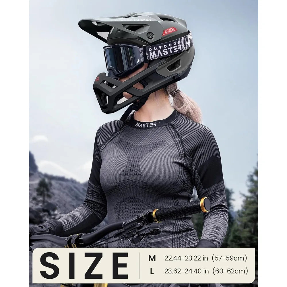 High Concerned Mountain Bike Full Face Helmet Chin Pads