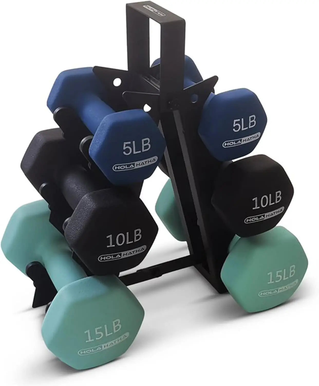 Neoprene Dumbbell Set With Rack For Home Weight Training