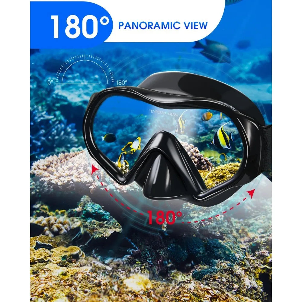 Swimming Goggles Snorkeling Mask Anti Fog Adjustable Strap