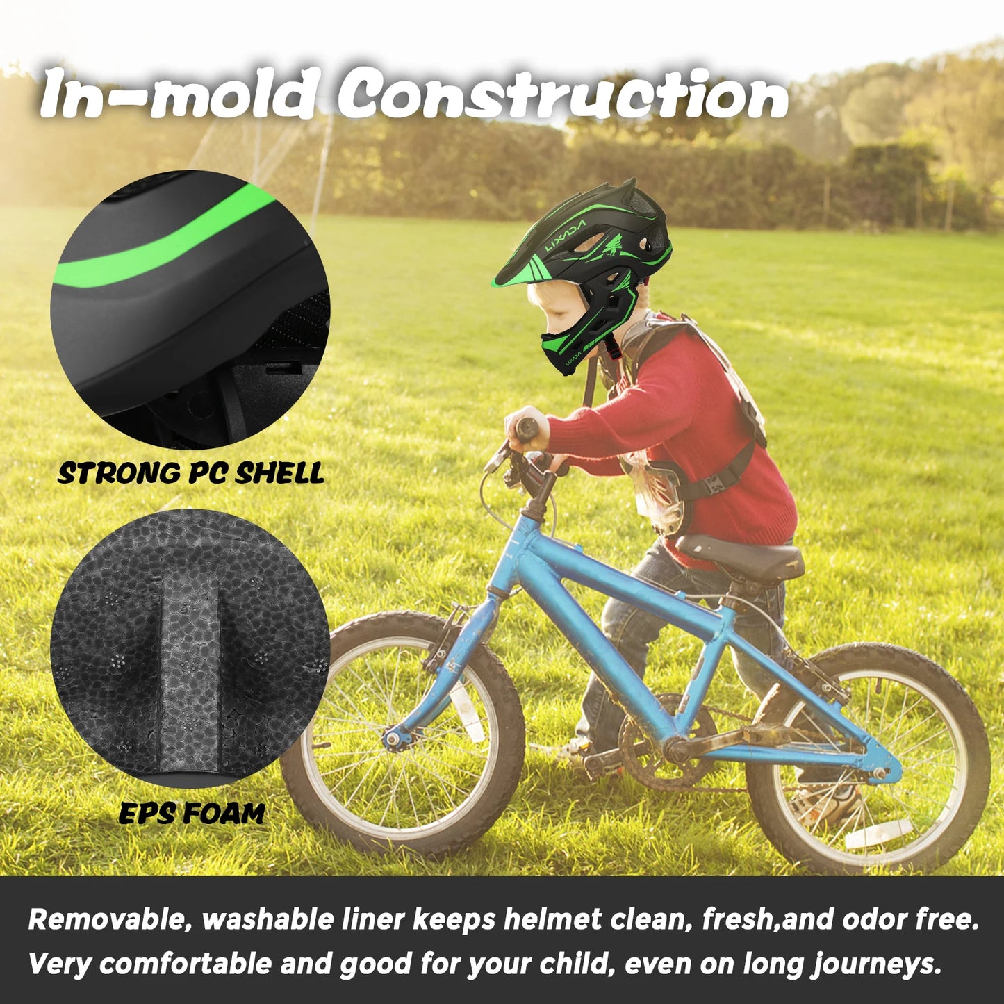 Lixada Kids Detachable Full Face Helmet Protective Gear
