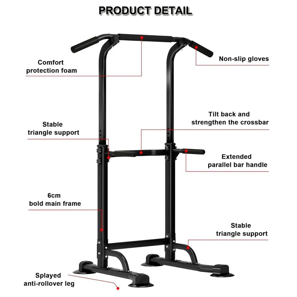 HiMISSH Power Tower Pull Up Bar Station For Home Gym