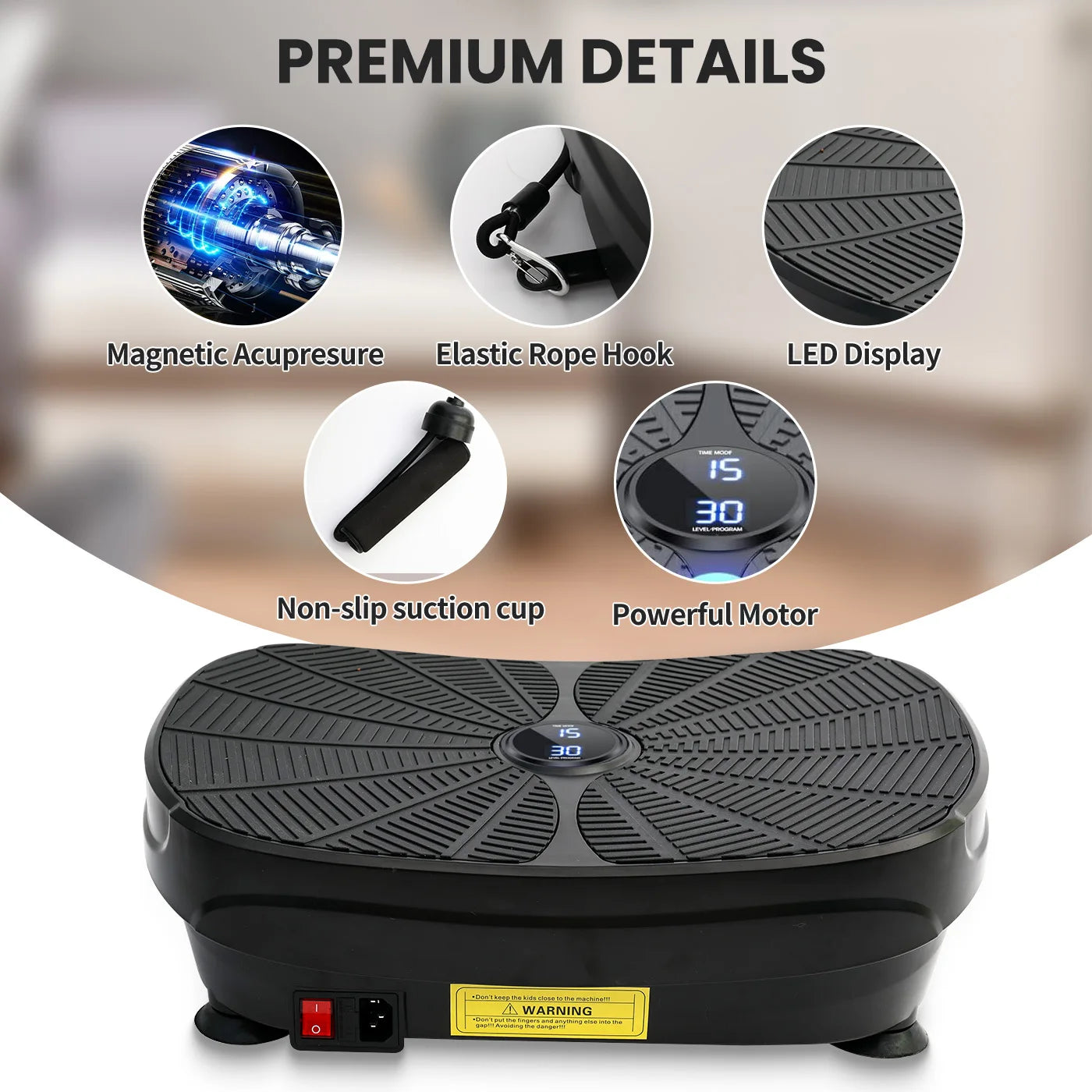 Vibration Plate Exercise Machine Whole Body Workout Platform
