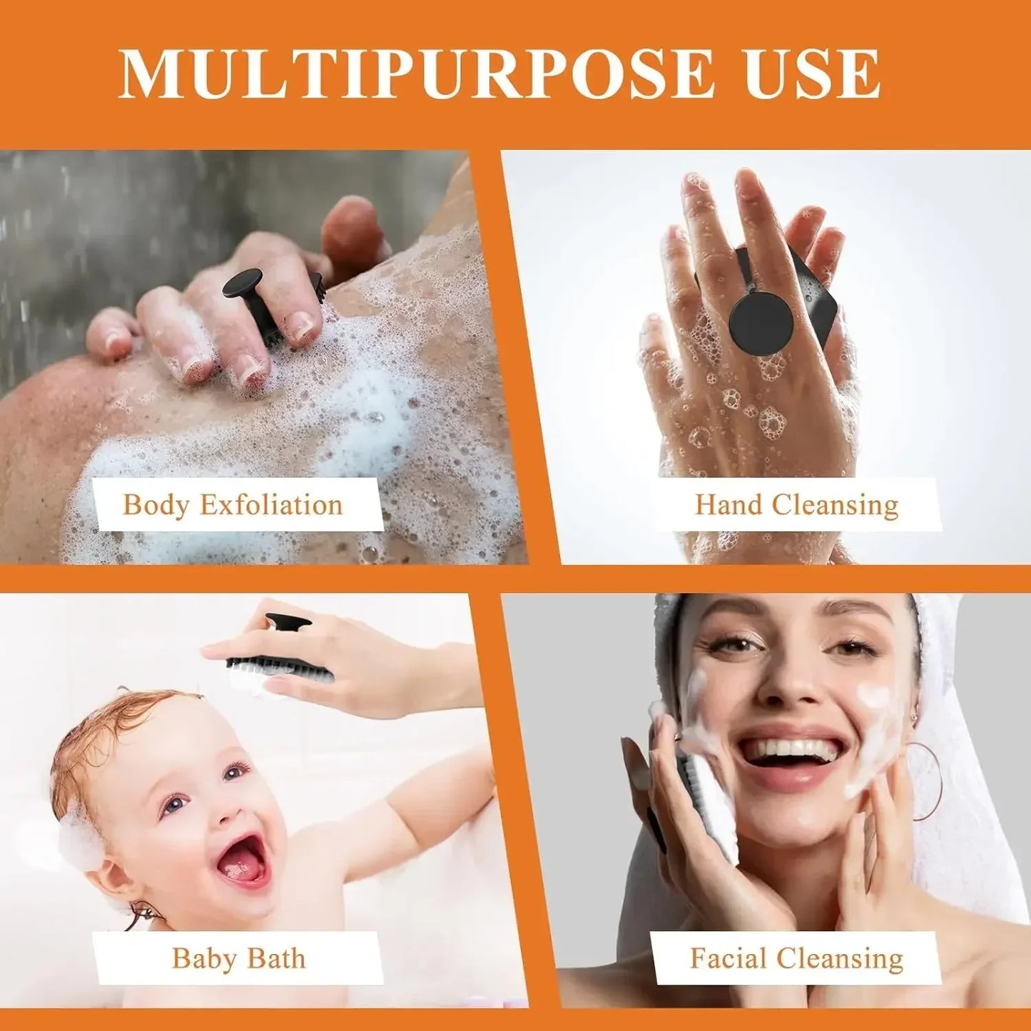 Function Exfoliating Silicone Brush Cleanser No Slip Handle