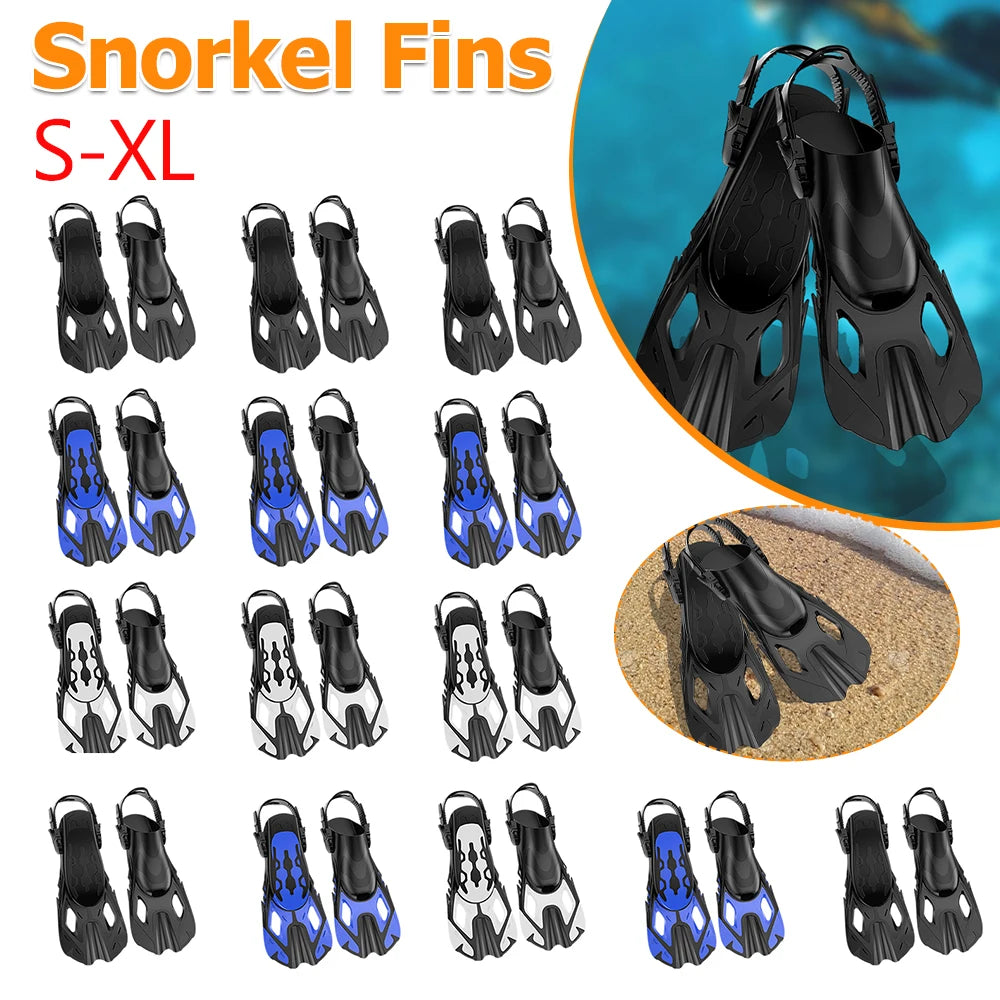 Shunmaii Open Heel Snorkel Fins Non Slip Flippers For Diving