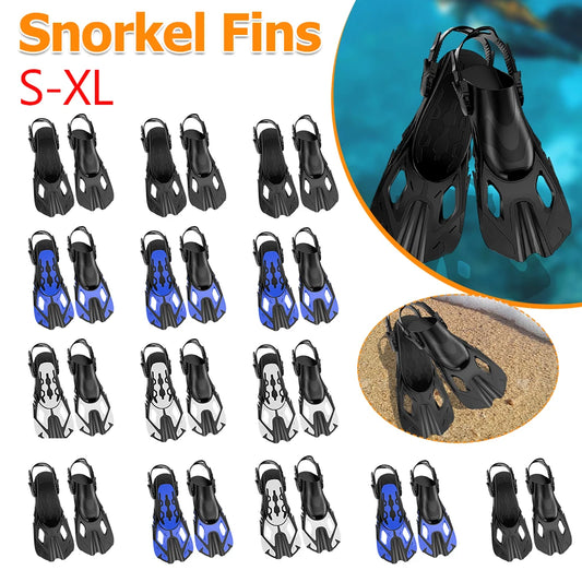 Shunmaii Open Heel Snorkel Fins Non Slip Flippers For Diving