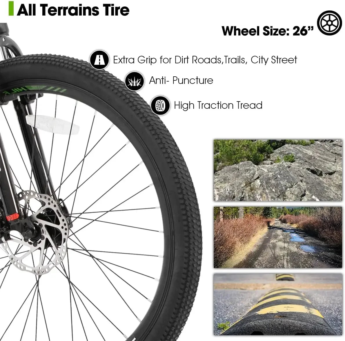 Full Suspension Mens Mountain Bike, 21 Speed, 26 Inch Wheel, Dual Disc Brake Bike for Men Womens Adult Bicycle