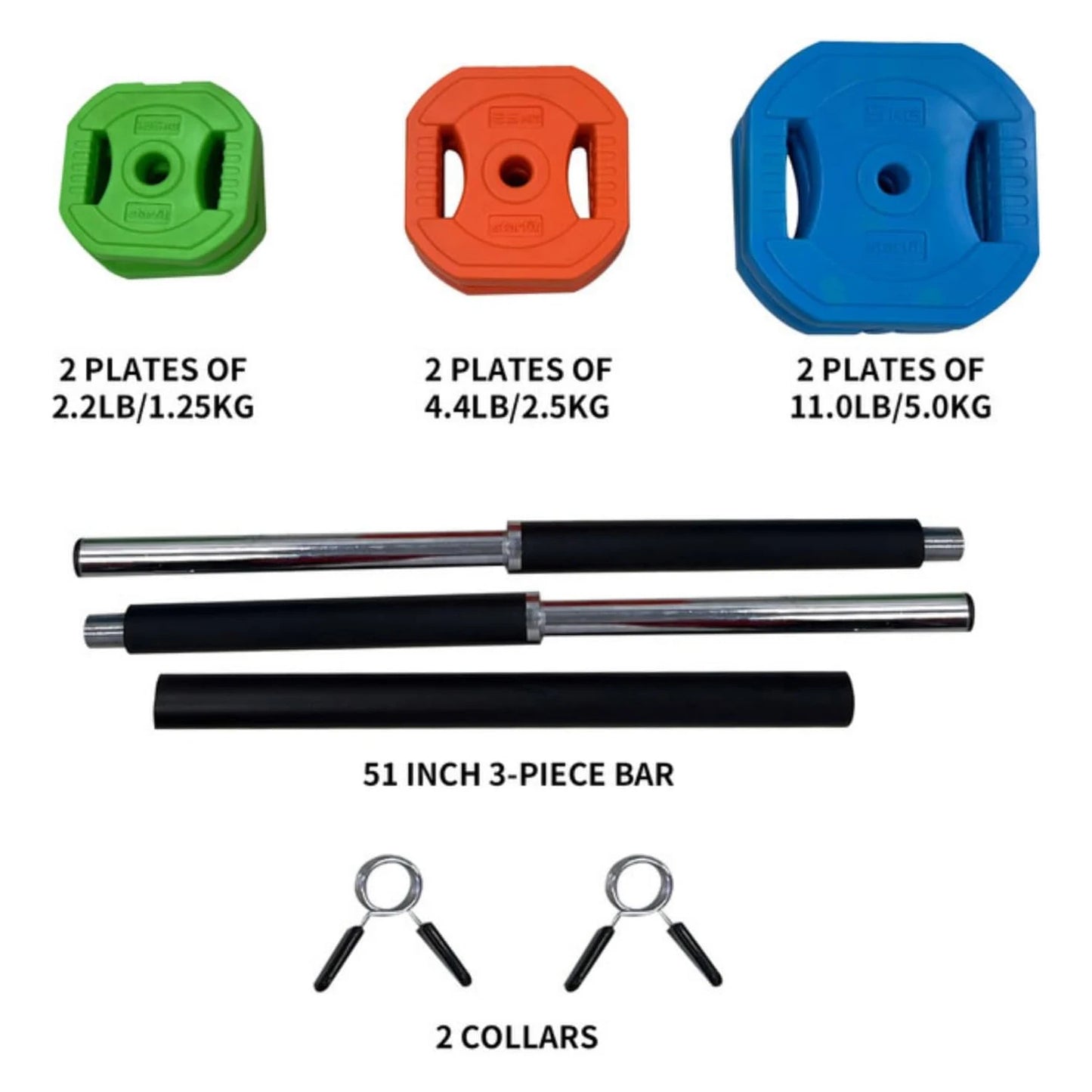 Twister.CK Adjustable Barbell Set 40lb 20kg Home Gym