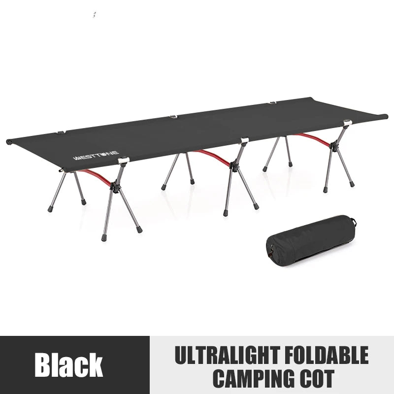 West Tune Camping Cot Ultralight Folding Bed For Outdoors
